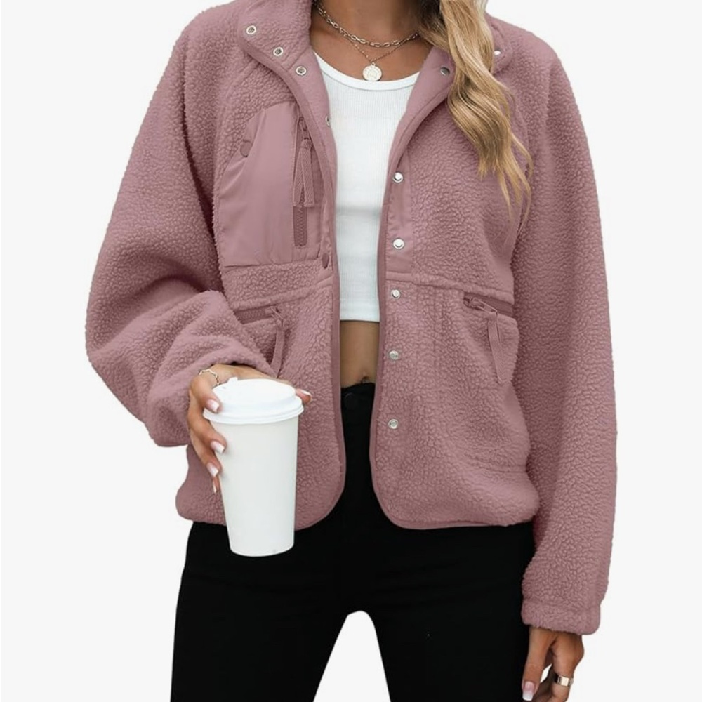 Women's Pink Fleece Jacket Size Small